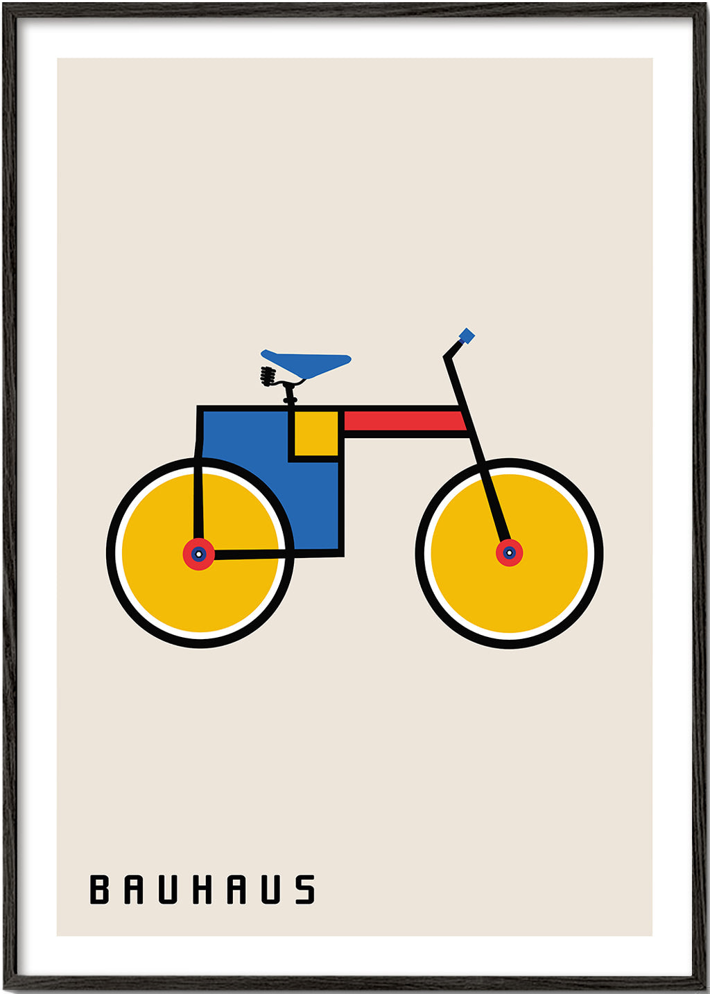 Geometrisk poster Bauhaus cykel