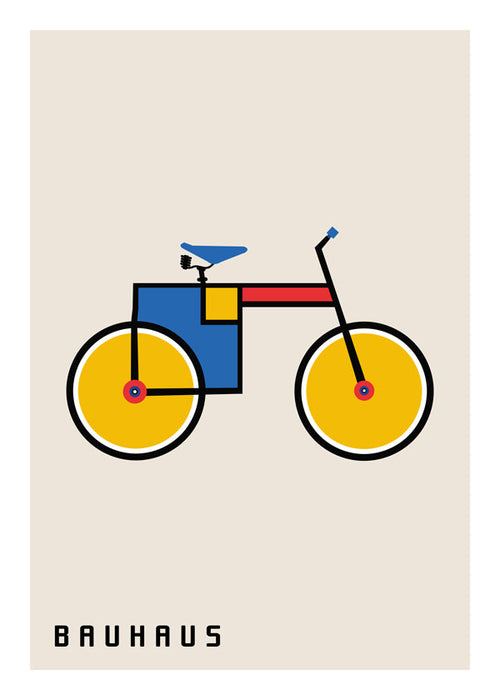 Geometrisk poster Bauhaus cykel