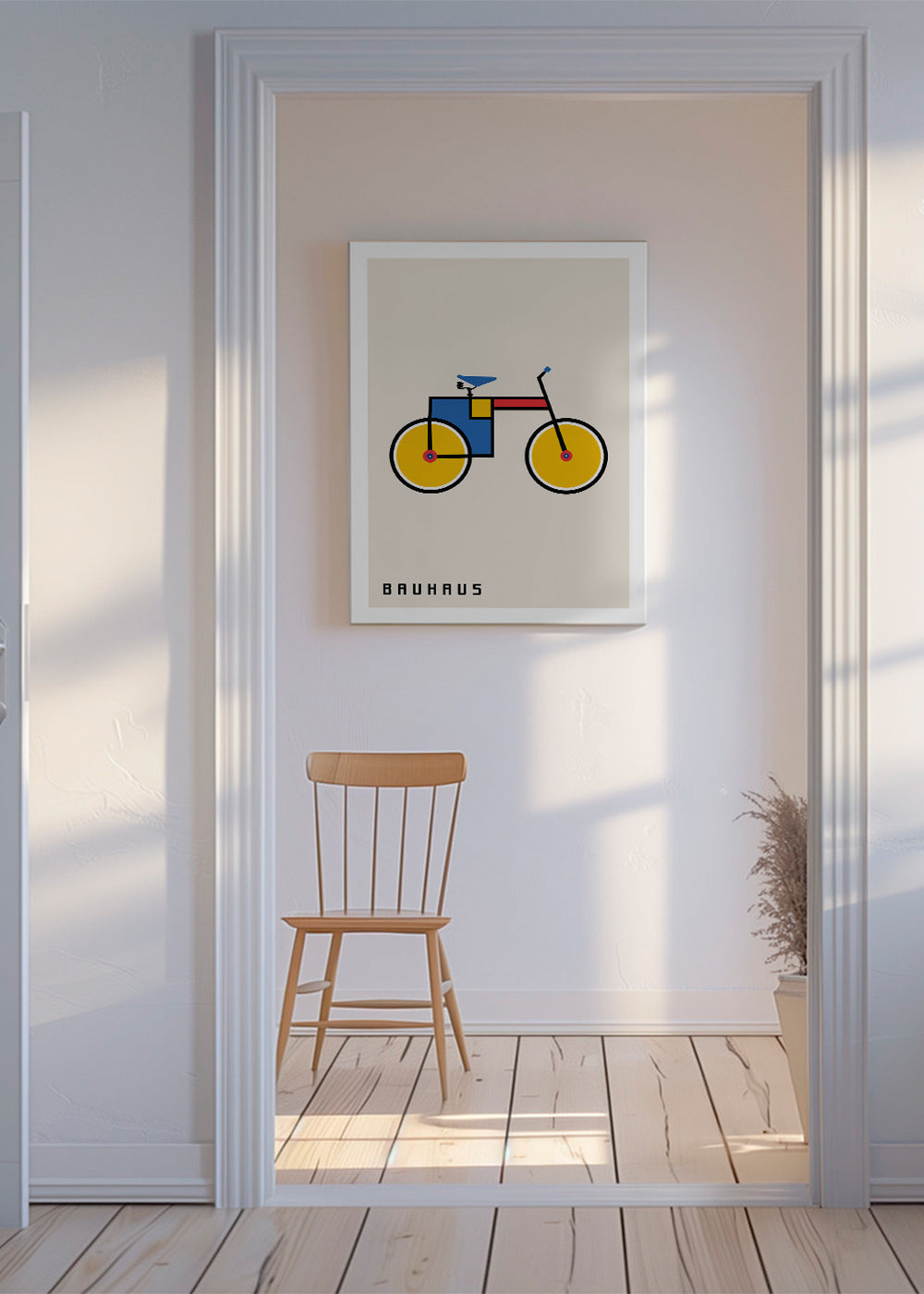Geometrisk poster Bauhaus cykel