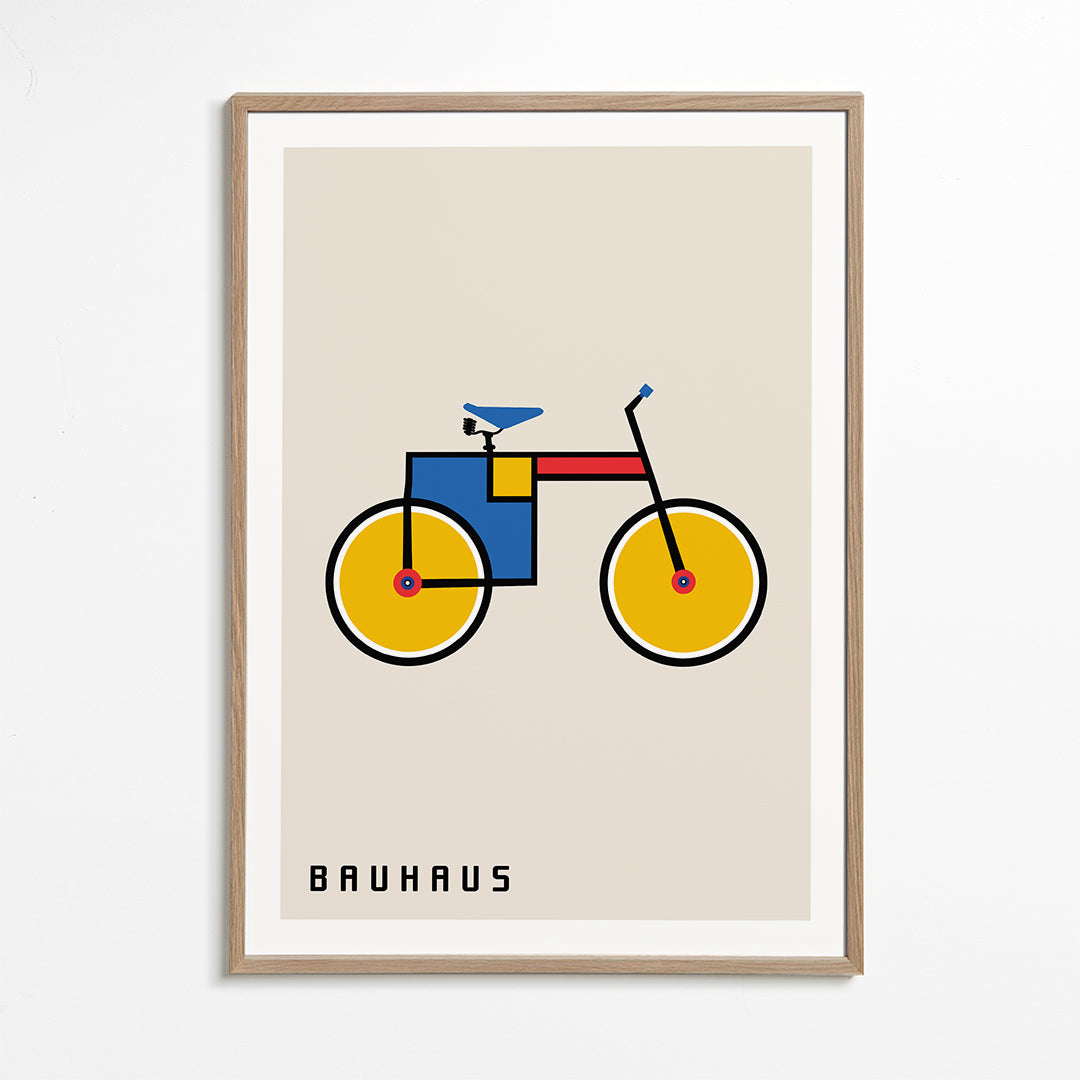 Geometrisk poster Bauhaus cykel