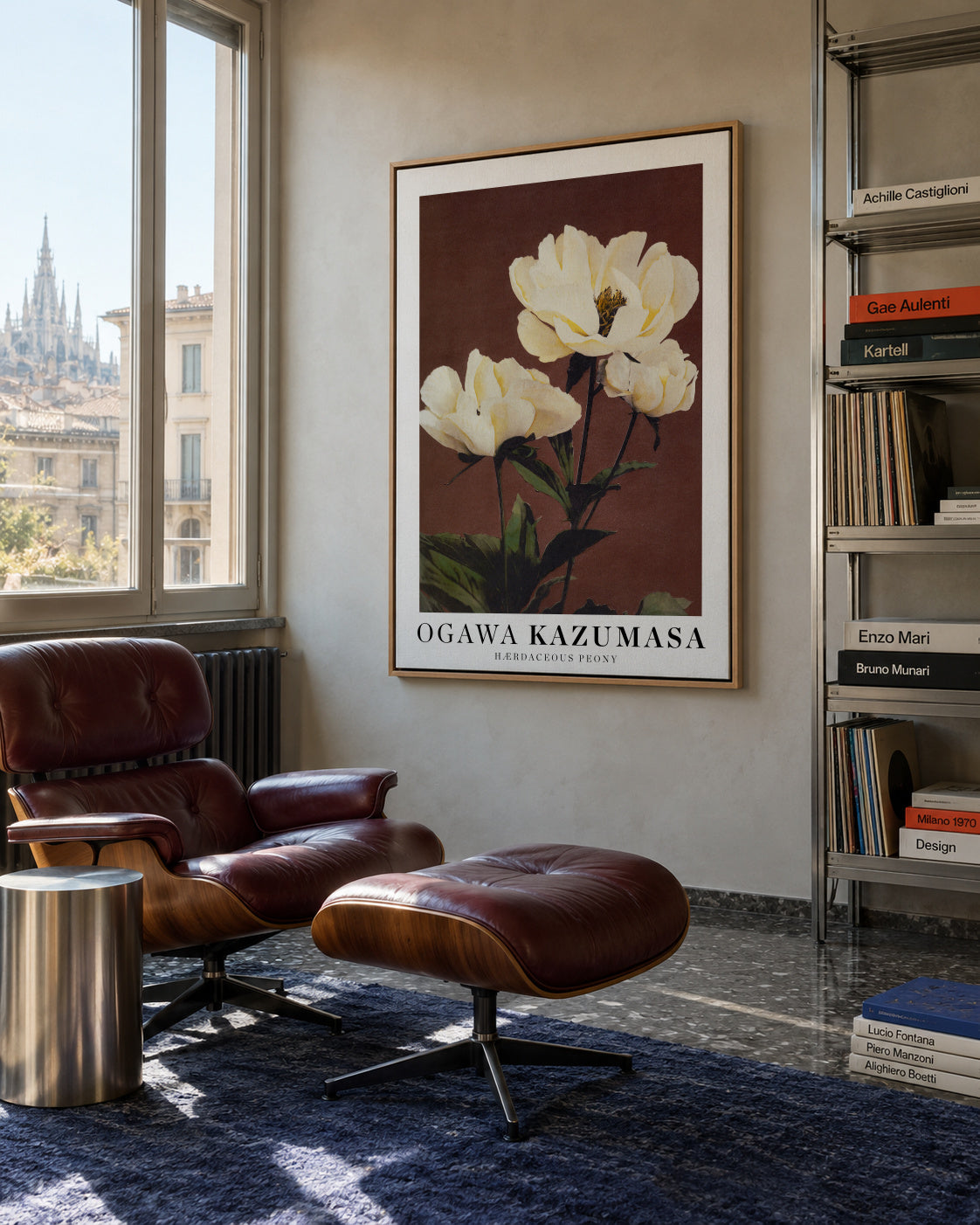 Ogawa Kazumasa peony - Framed canvas in an interior