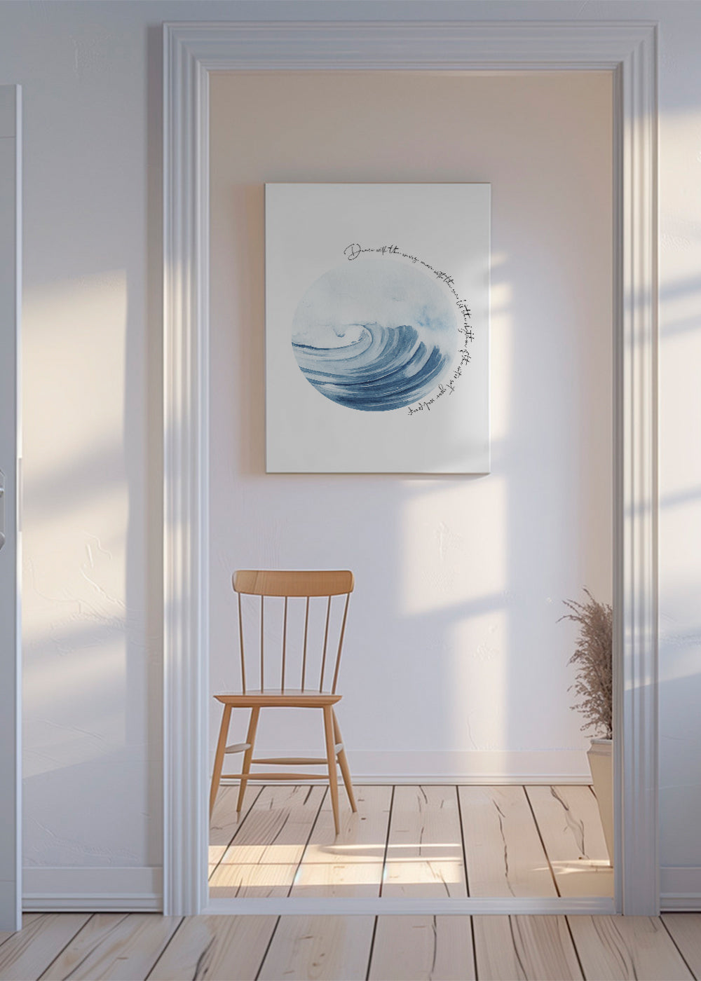 Illustration: våg i akvarellcirkel