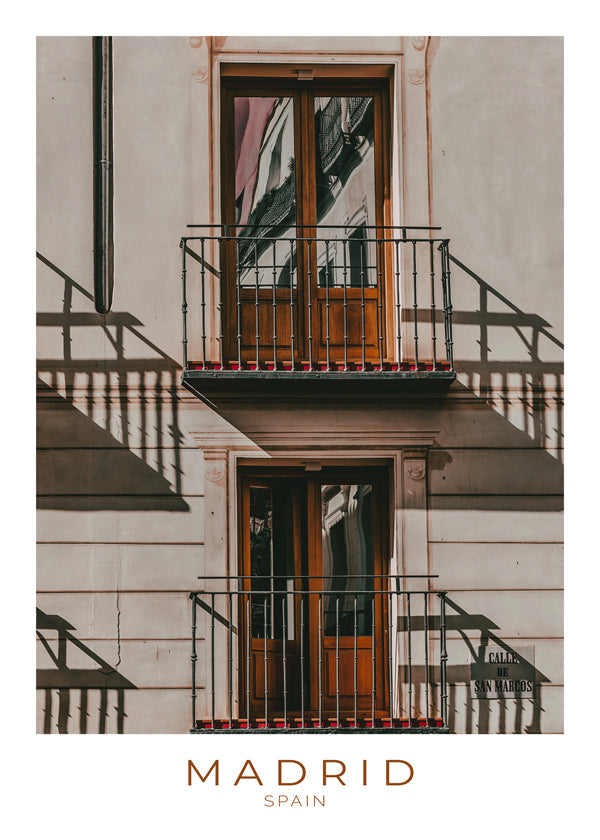 Stadskonst Madrid med balkonger