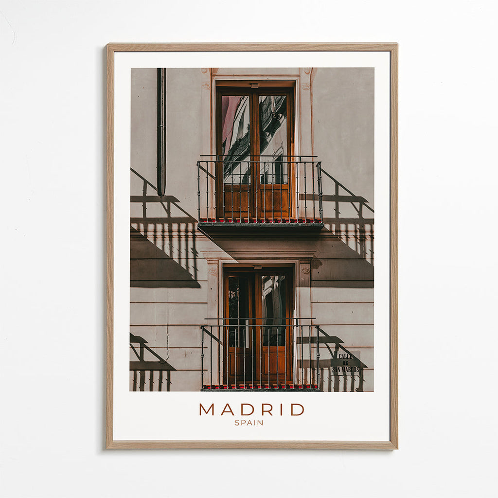 Stadskonst Madrid med balkonger