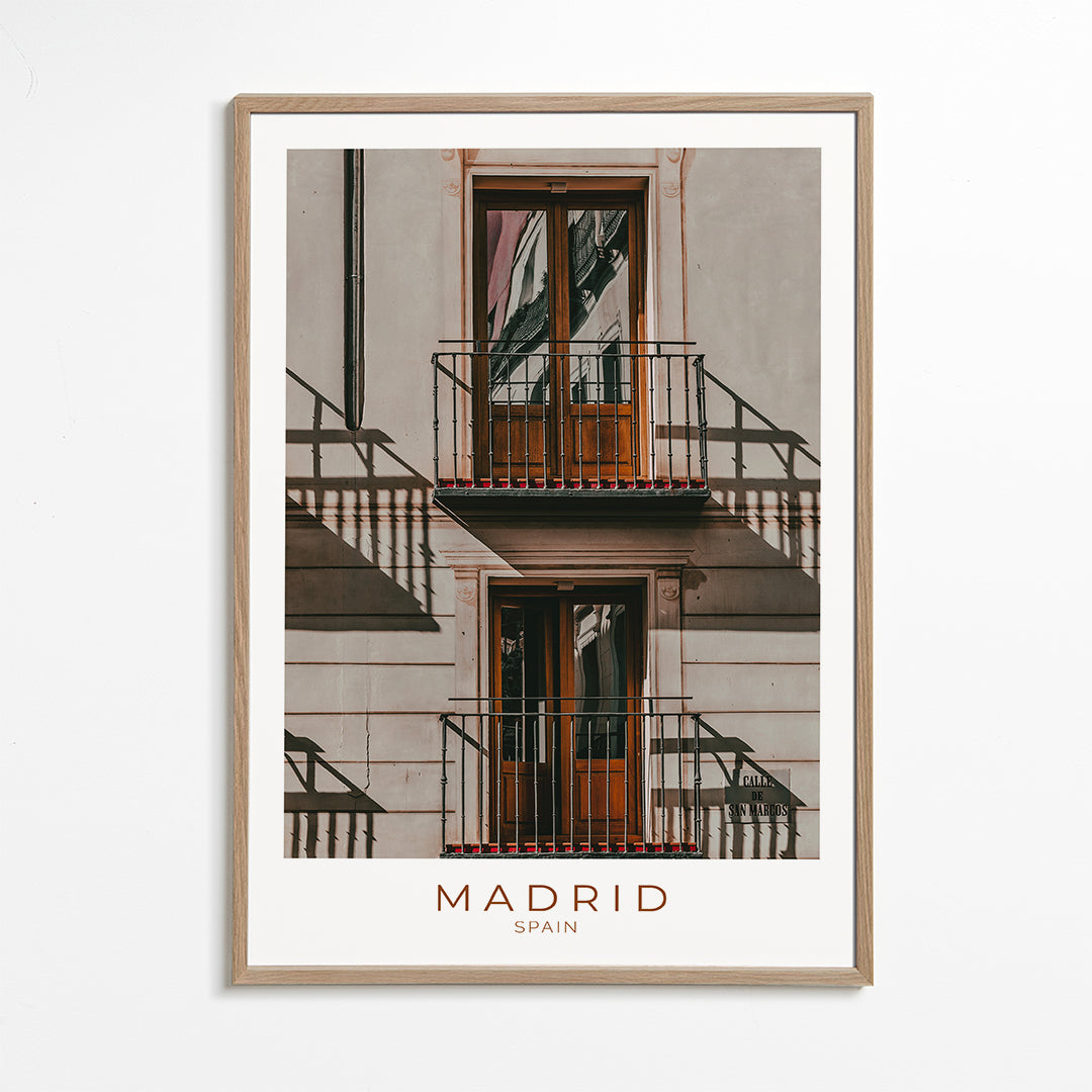 Stadskonst Madrid med balkonger