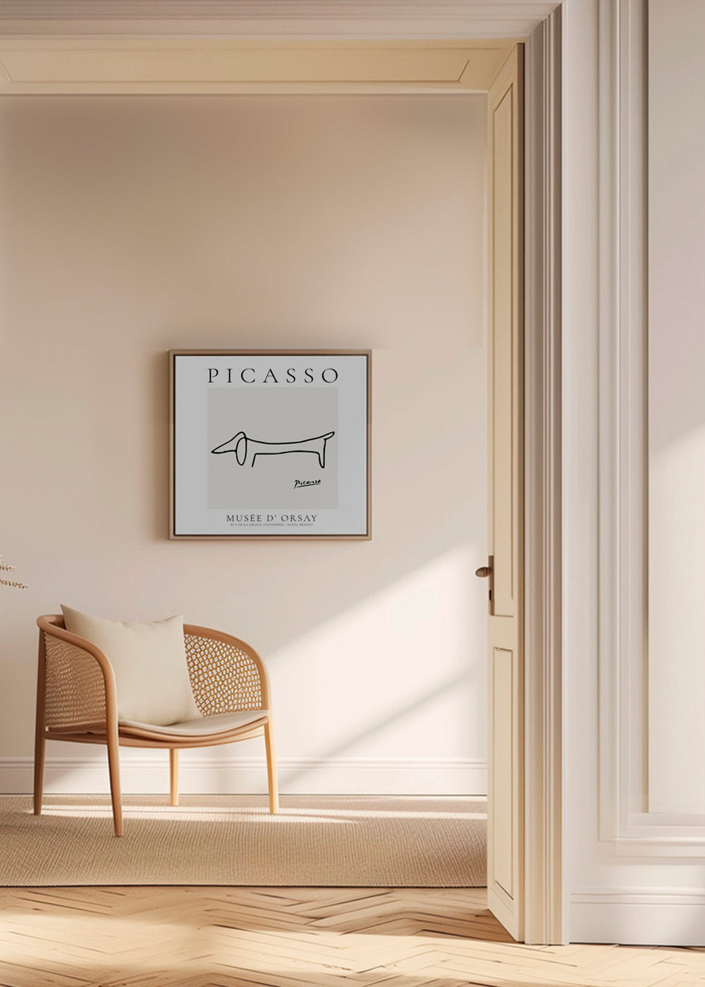 Linjehund i Picassostil