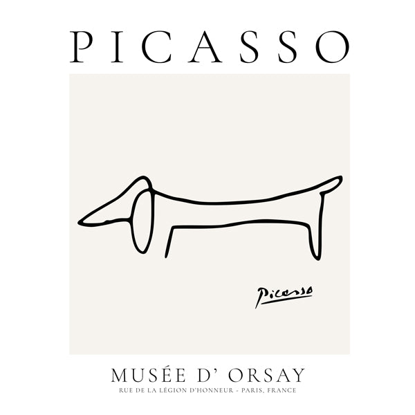 Linjehund i Picassostil