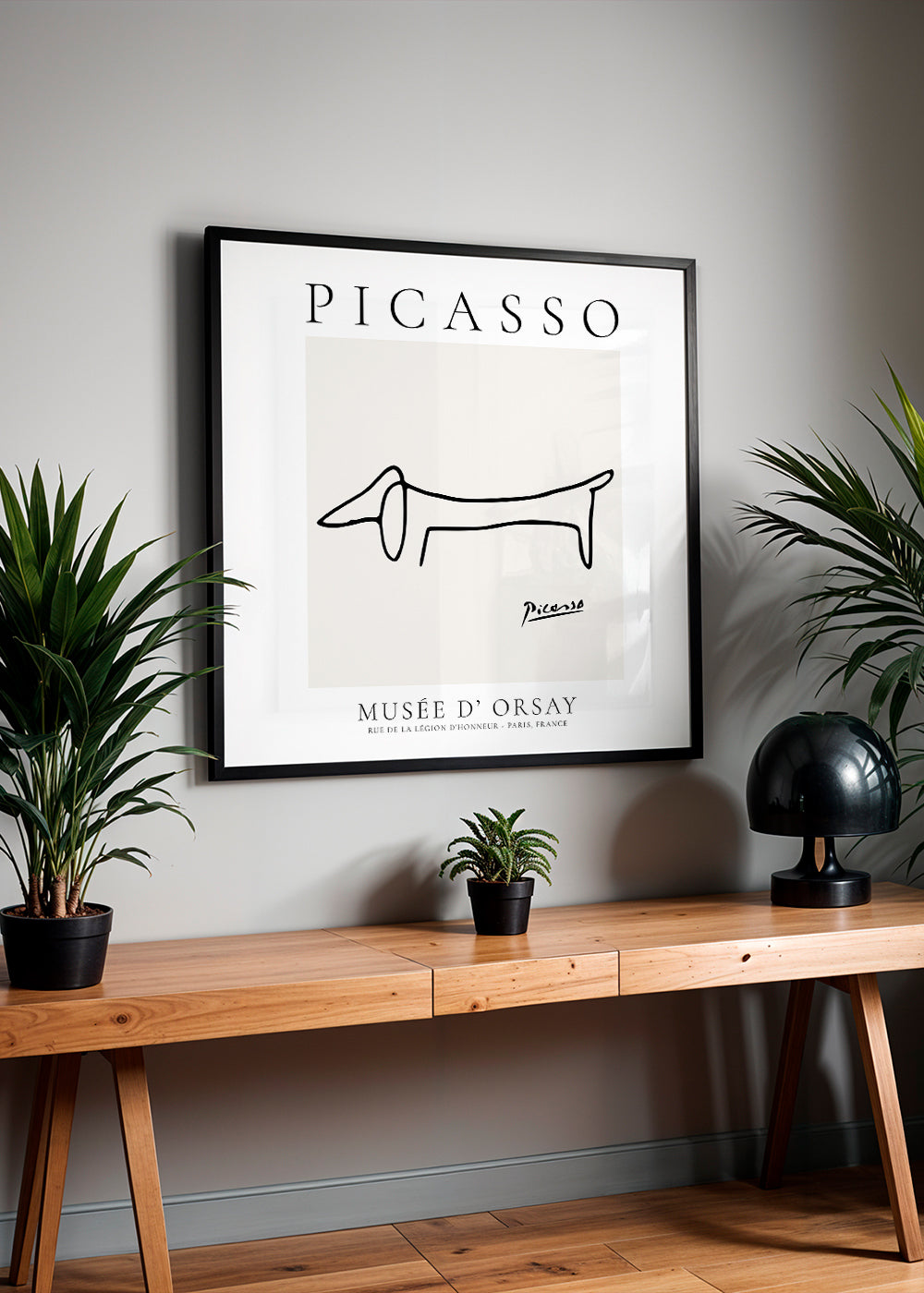 Linjehund i Picassostil