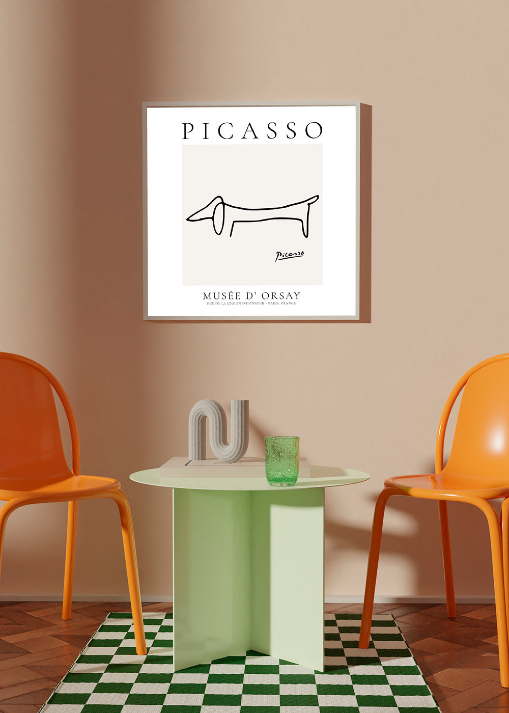 Linjehund i Picassostil