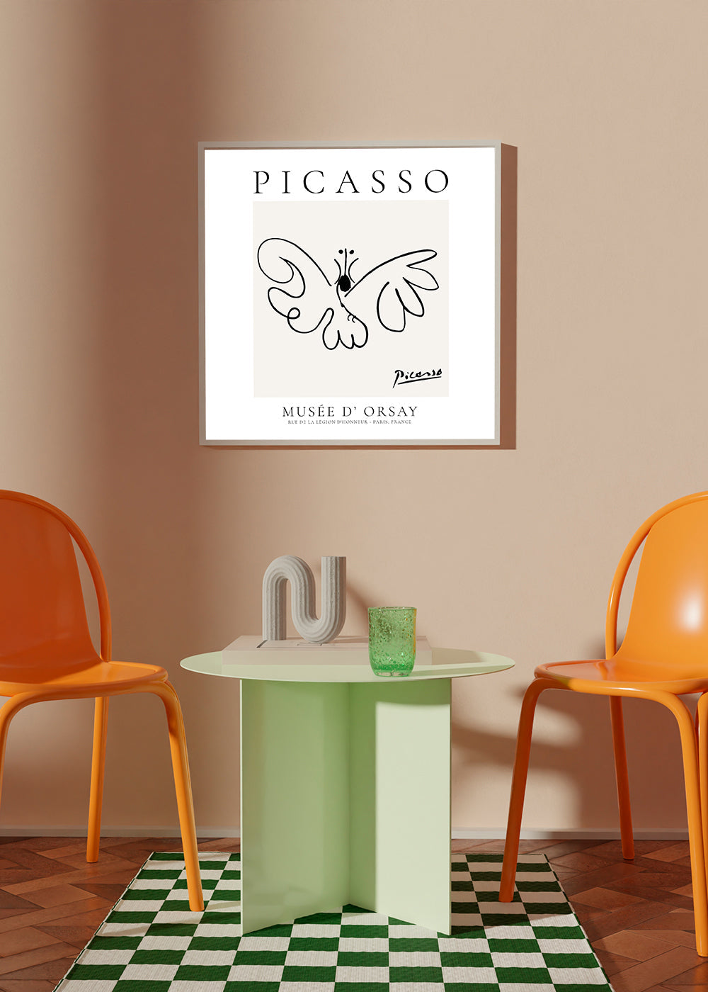 Duva i linjeteckning inspirerad av Picasso