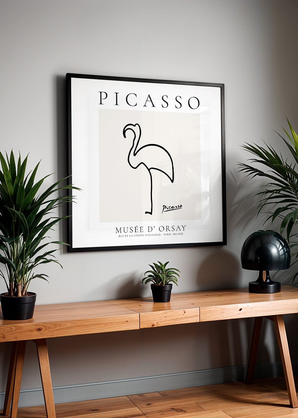 Flamingo linjeteckning