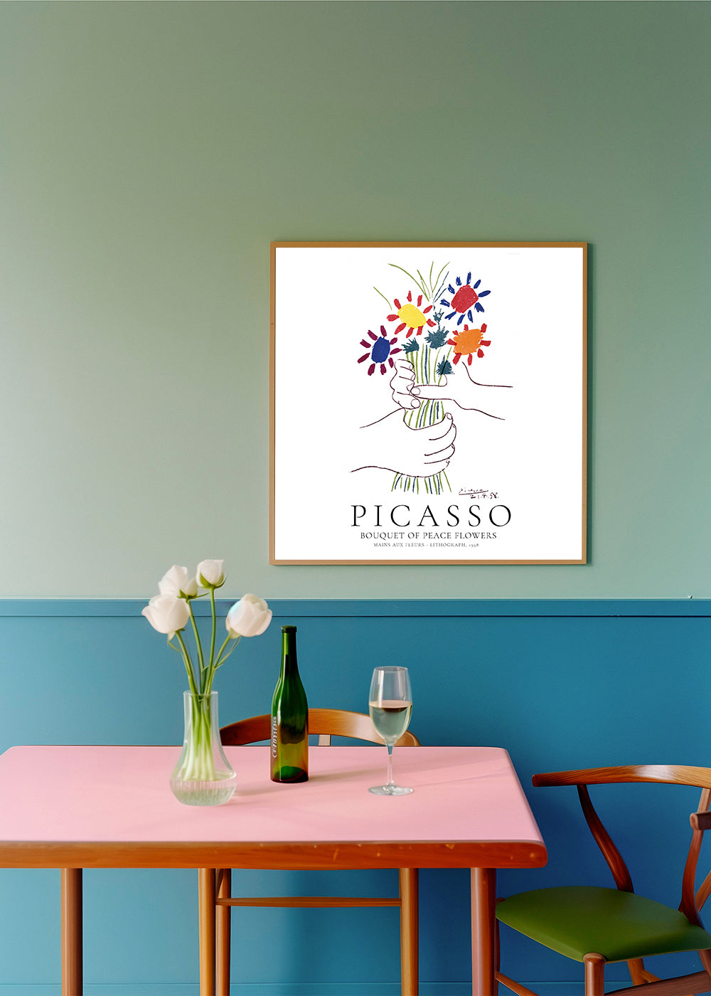 Botanisk poster: skiss av blombukett