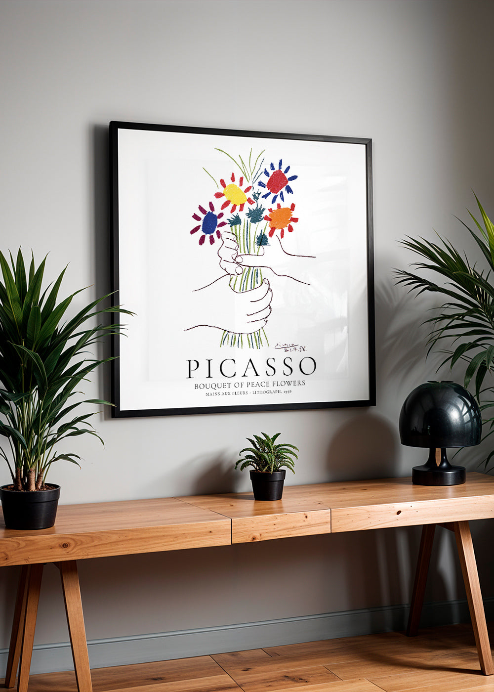 Botanisk poster: skiss av blombukett