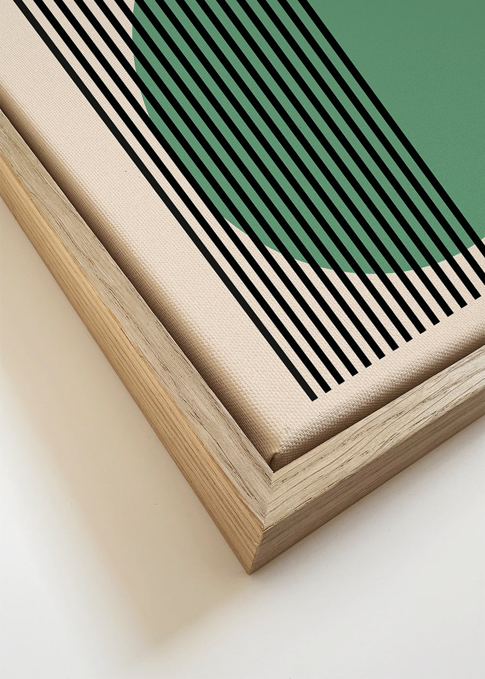 Geometrisk affisch Bauhaus med grön cirkel