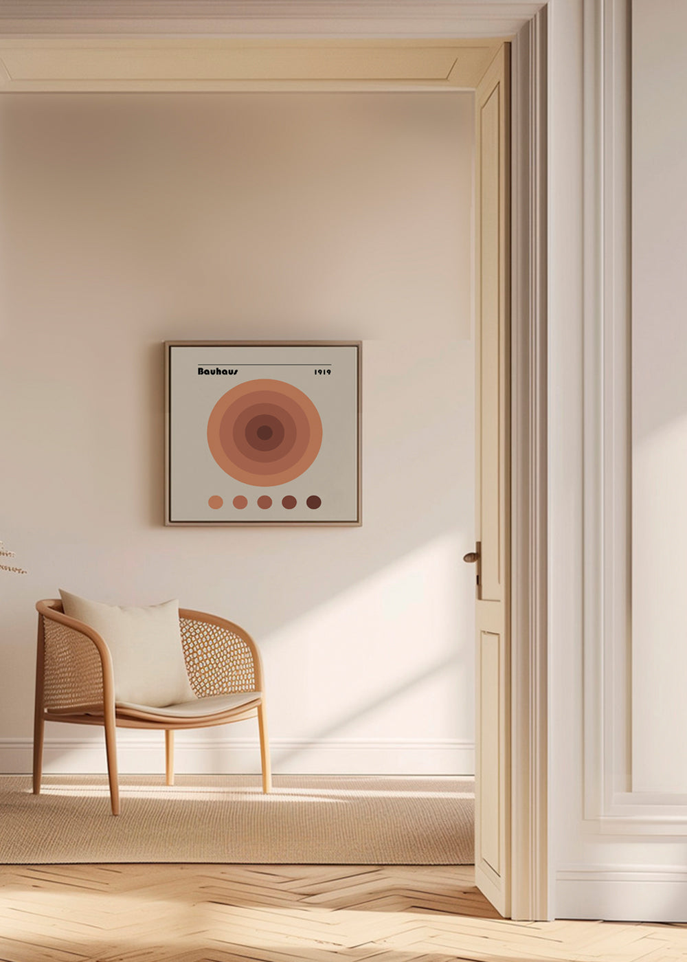 Geometrisk poster Bauhaus koncentriska cirklar