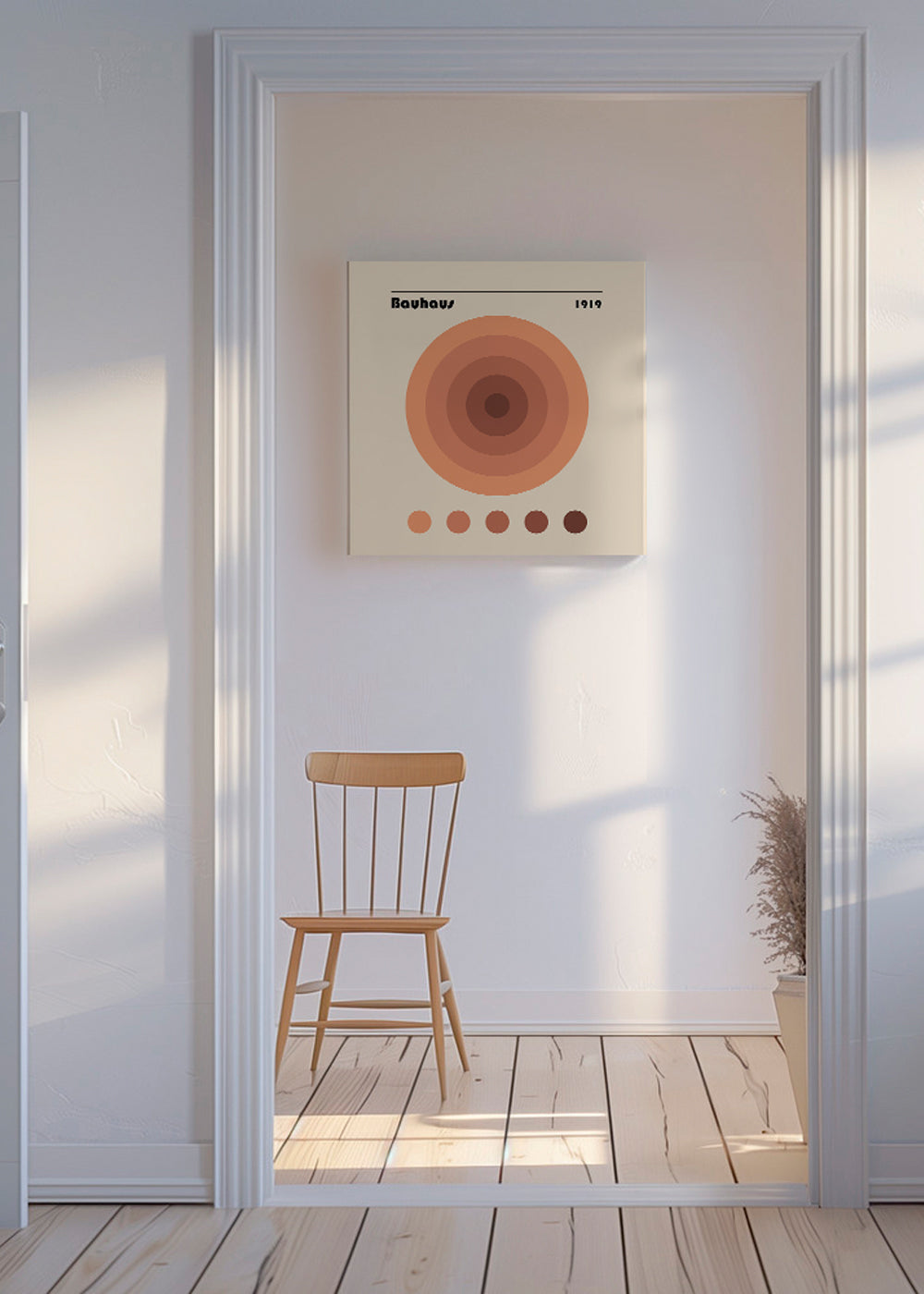 Geometrisk poster Bauhaus koncentriska cirklar