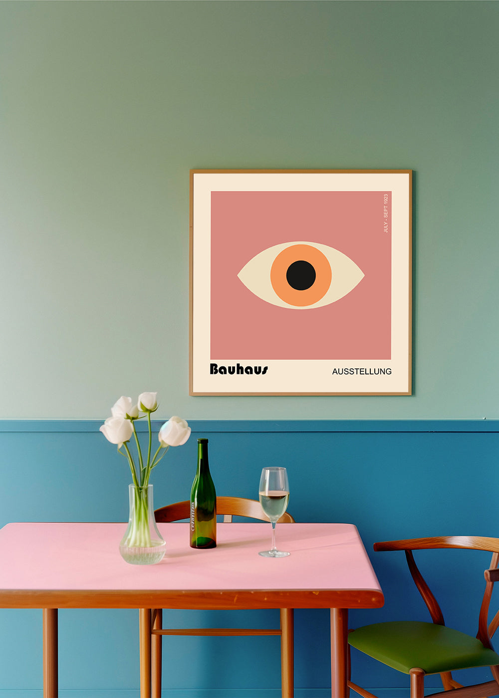 Geometrisk poster Bauhaus-öga