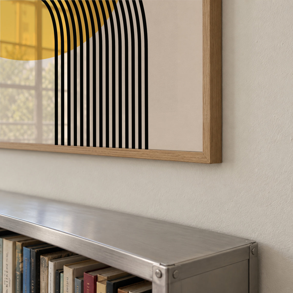 Bauhaus Venus yellow circle II - Framed poster detail