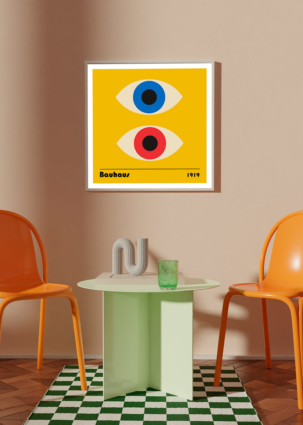 Geometrisk tavla med Bauhaus-ögon
