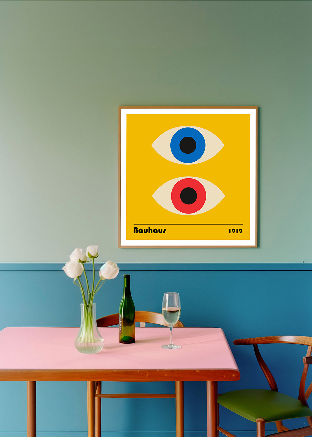 Geometrisk tavla med Bauhaus-ögon