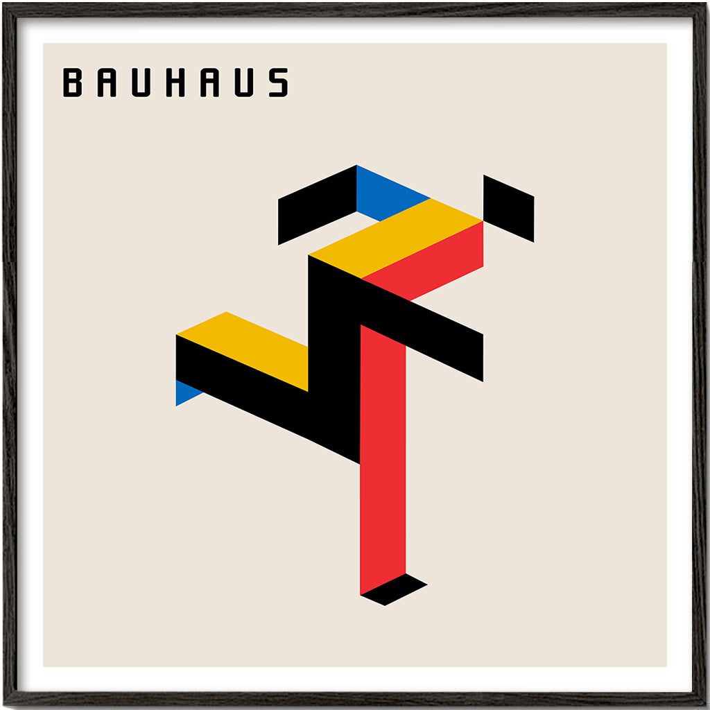 Geometrisk poster Bauhaus med isometriska block