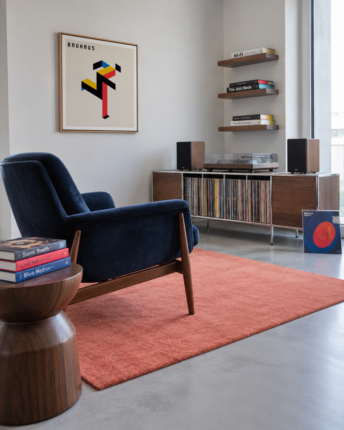 Bauhaus Running man II - Framed canvas in an interior