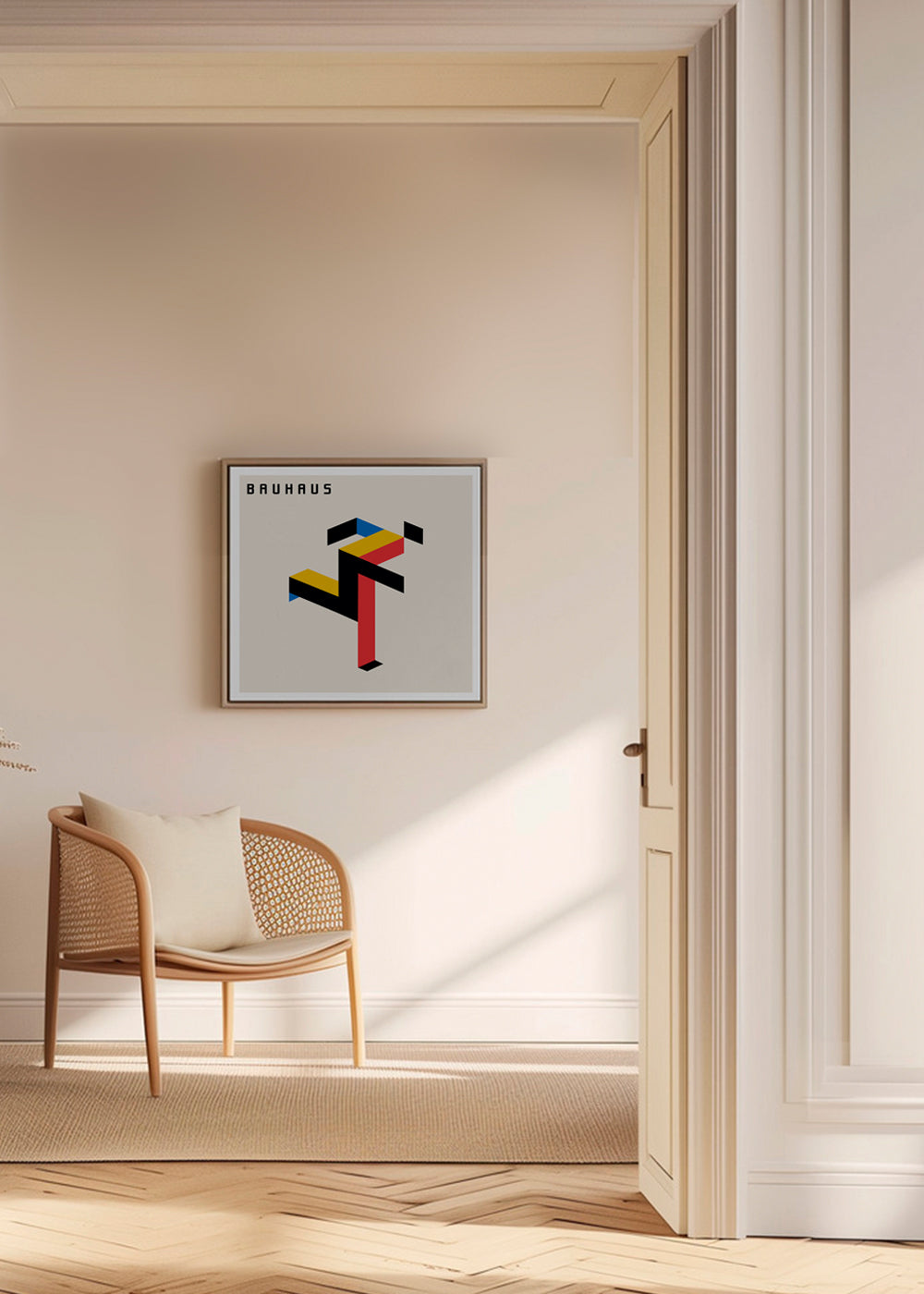 Geometrisk poster Bauhaus med isometriska block