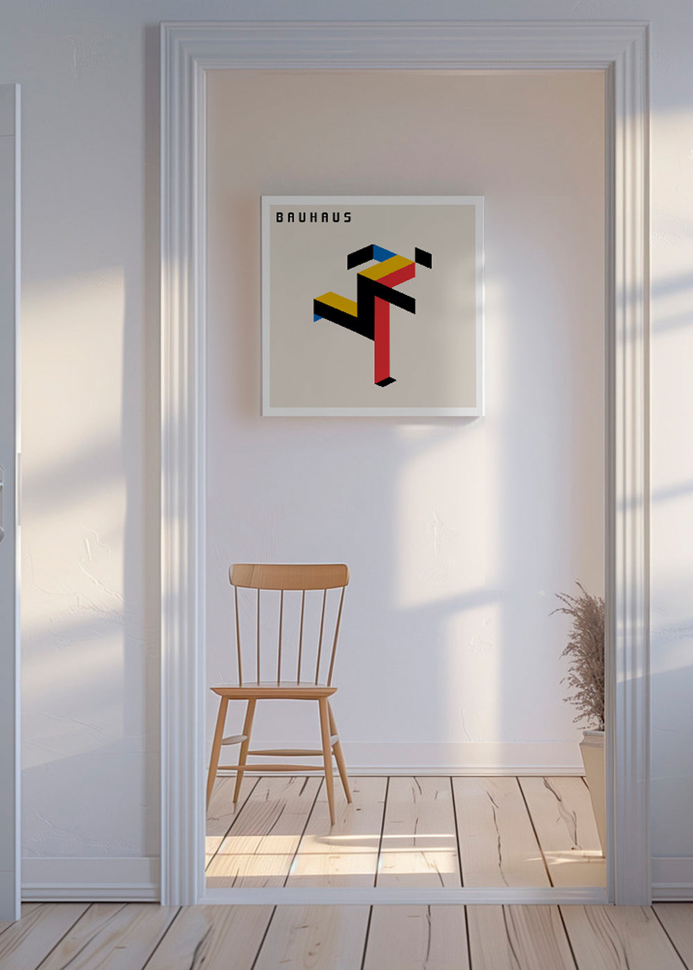 Geometrisk poster Bauhaus med isometriska block
