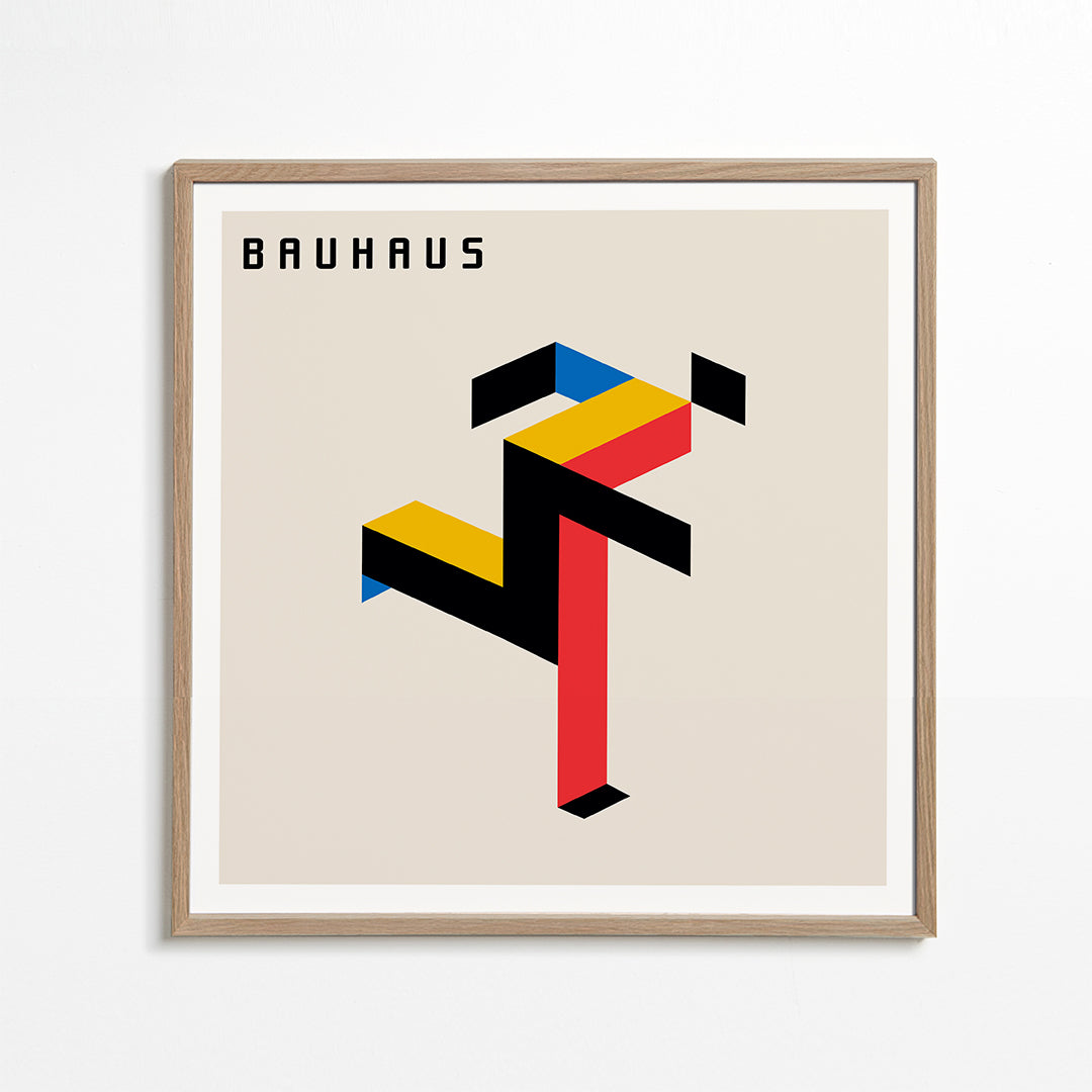 Geometrisk poster Bauhaus med isometriska block