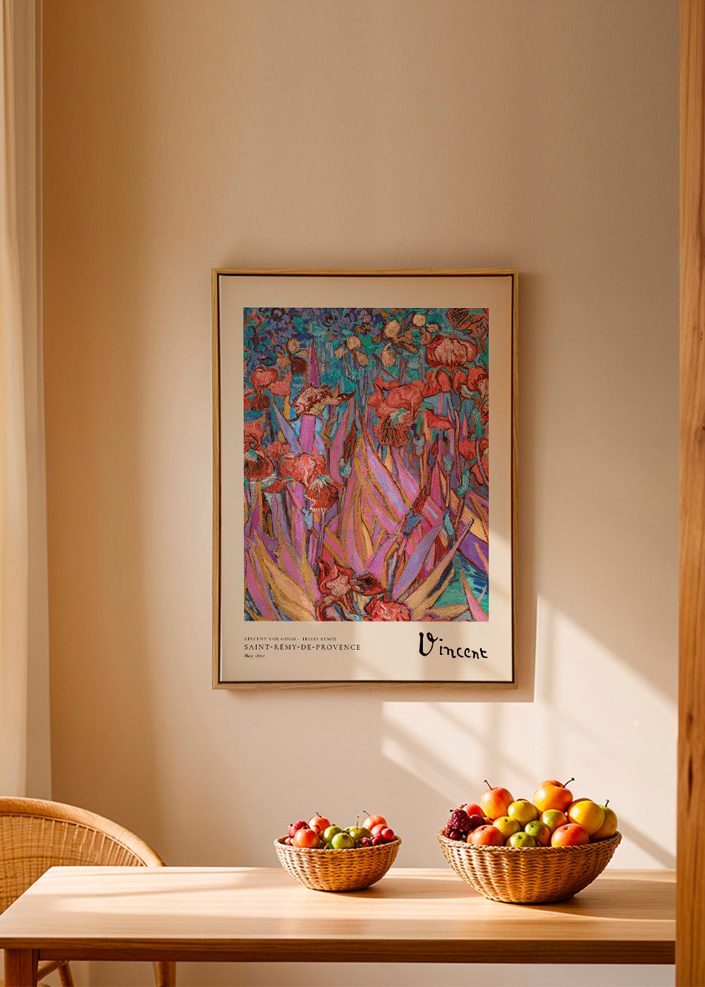 Botanisk poster: Färgstarka iris