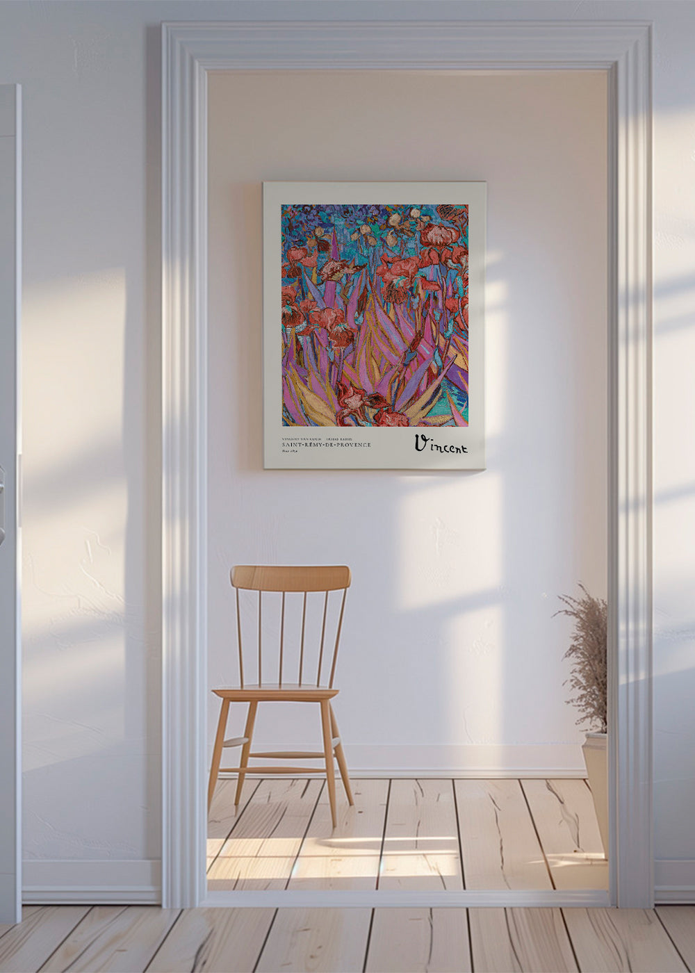 Botanisk poster: Färgstarka iris