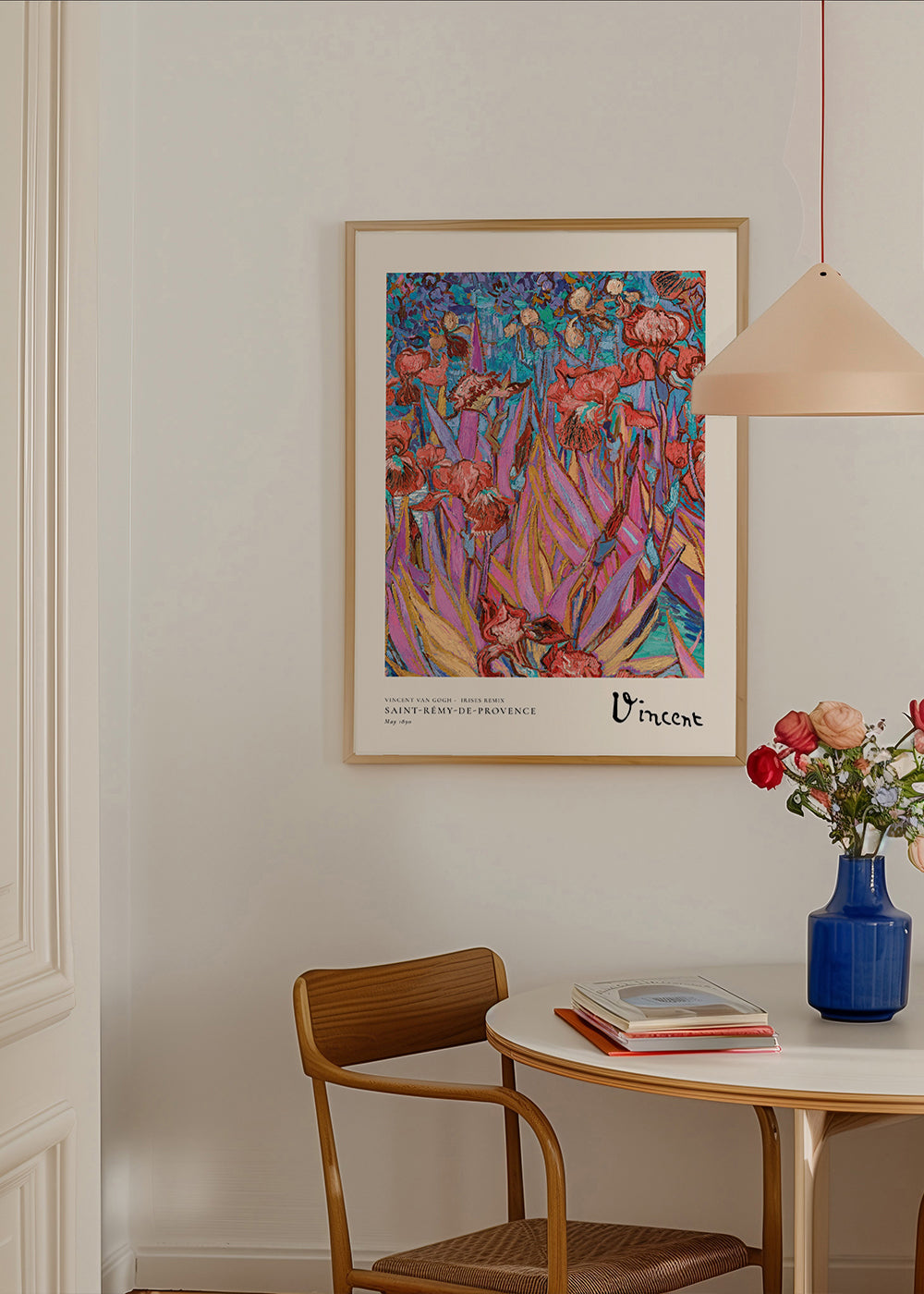 Botanisk poster: Färgstarka iris