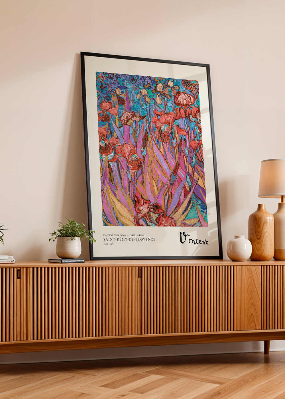 Botanisk poster: Färgstarka iris