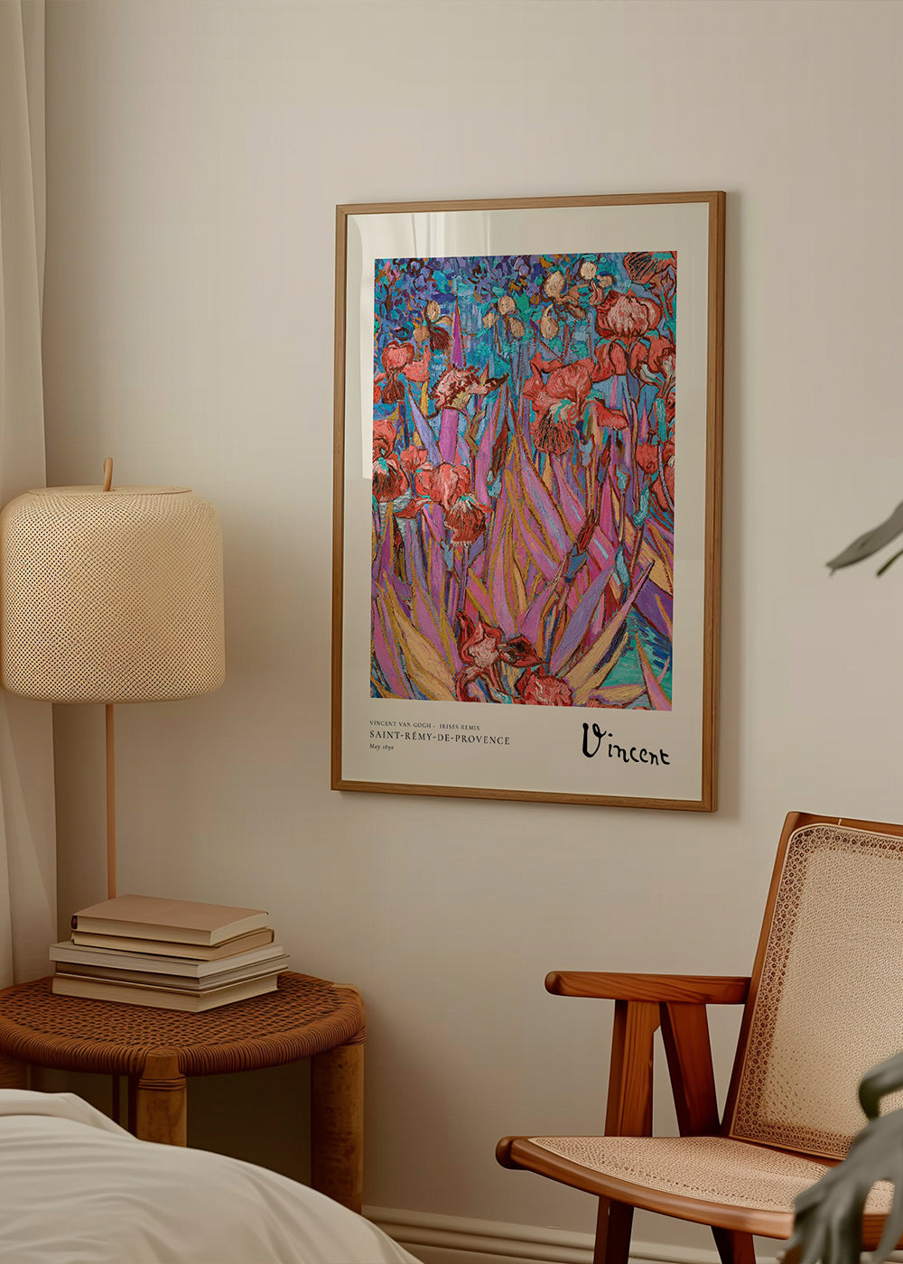 Botanisk poster: Färgstarka iris