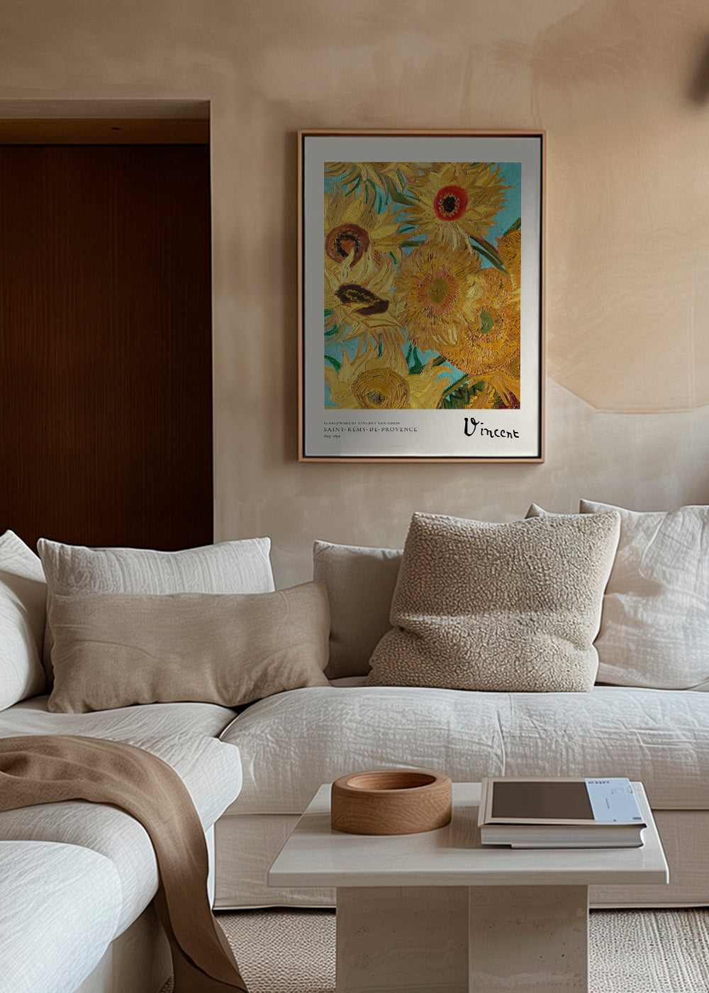 Botanisk poster med solrosor i olja