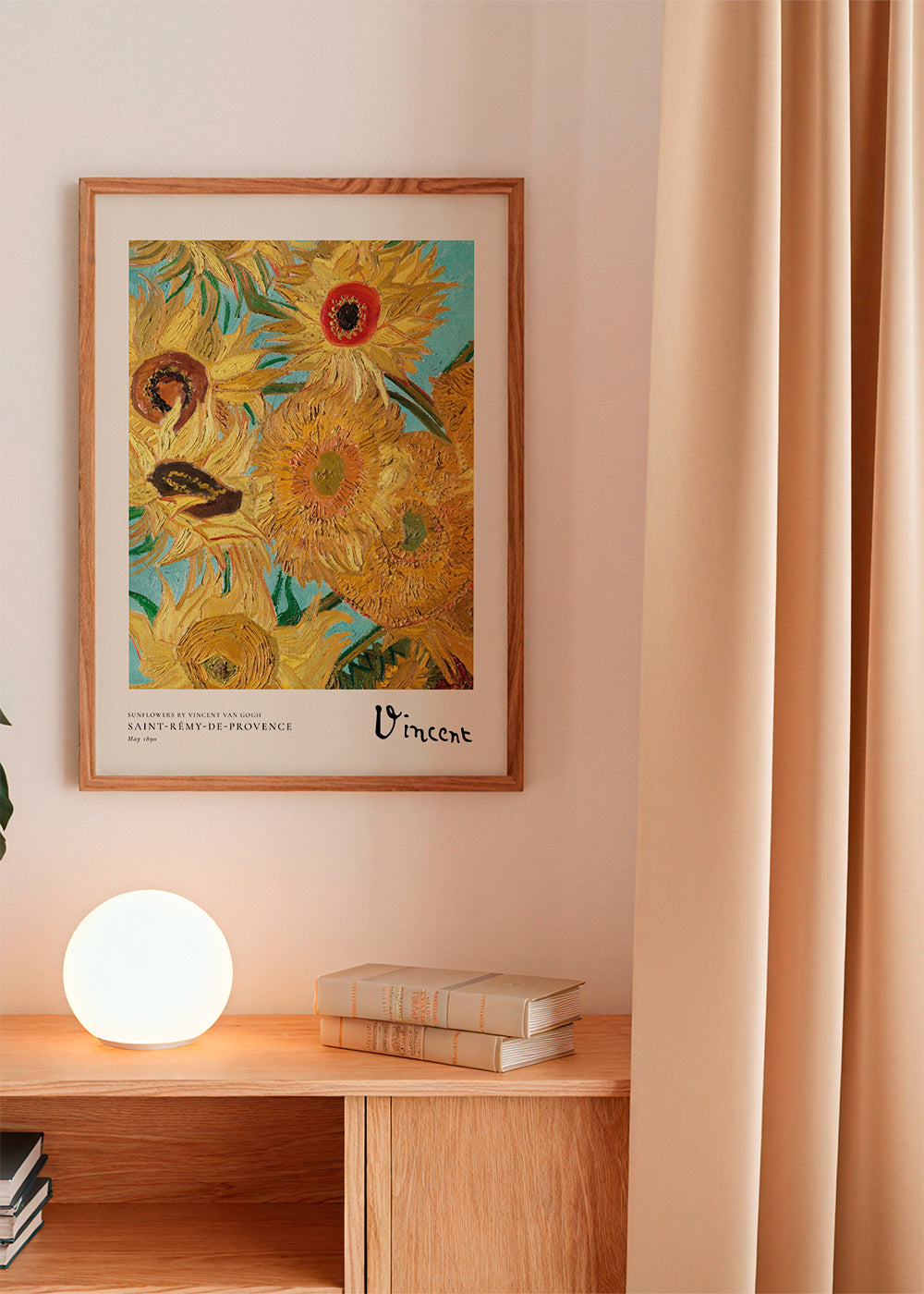 Botanisk poster med solrosor i olja