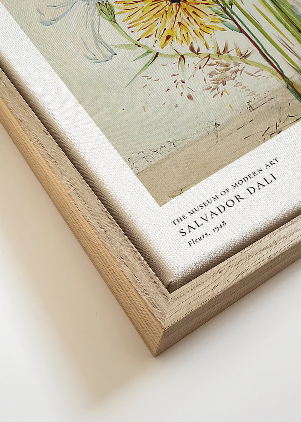 Botanisk poster med röd vallmo i bukett