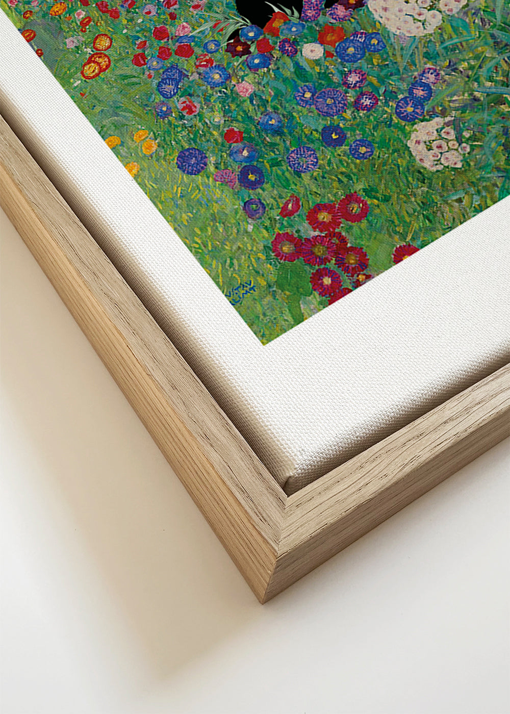 Katt i trädgård konst Klimt-stil