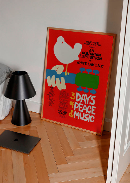 Vintage affisch Woodstock 3 Days of Peace