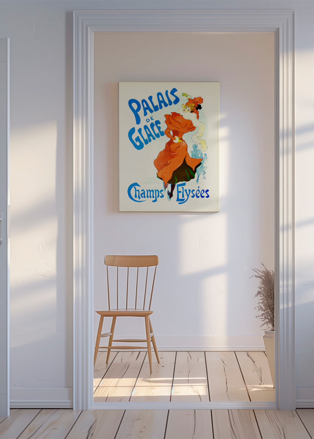 Vintage-print Palais de Glace skridskoåkare i rött