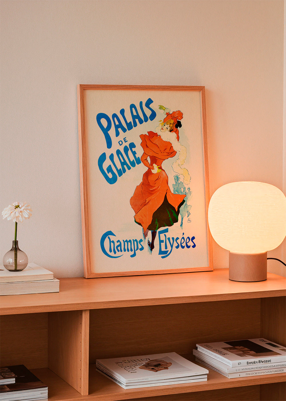 Vintage-print Palais de Glace skridskoåkare i rött