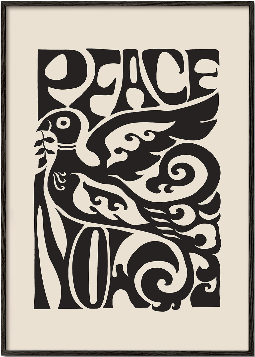 Vintage-affisch Duvan och 70-tals typografi