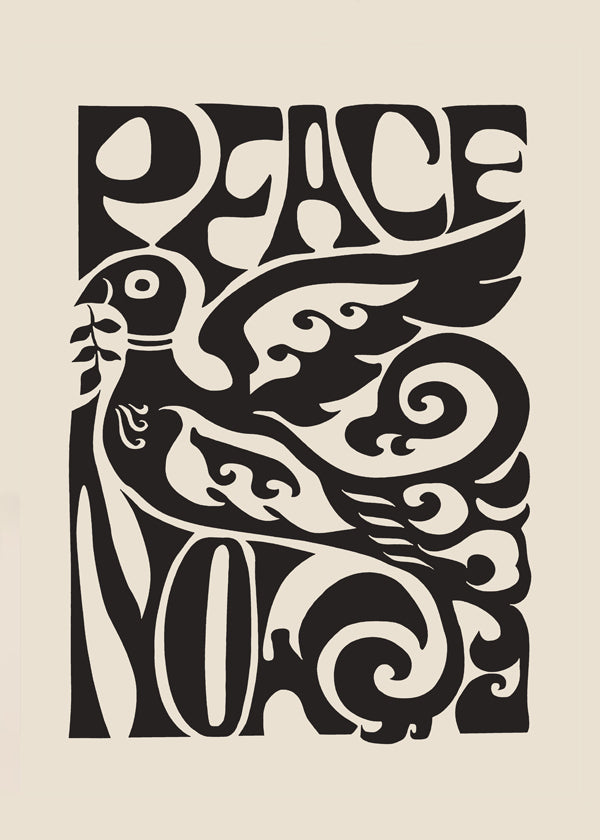Vintage-affisch Duvan och 70-tals typografi