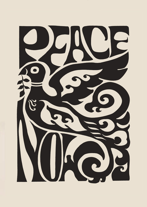 Vintage-affisch Duvan och 70-tals typografi