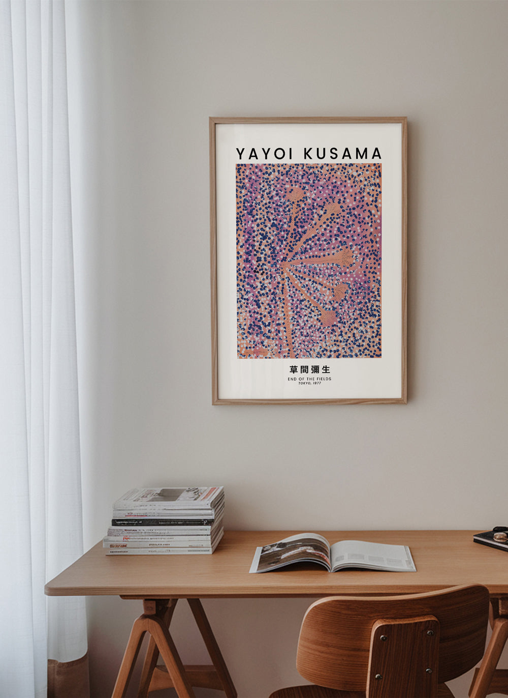 Illustrationsposter japanskt prickmönster