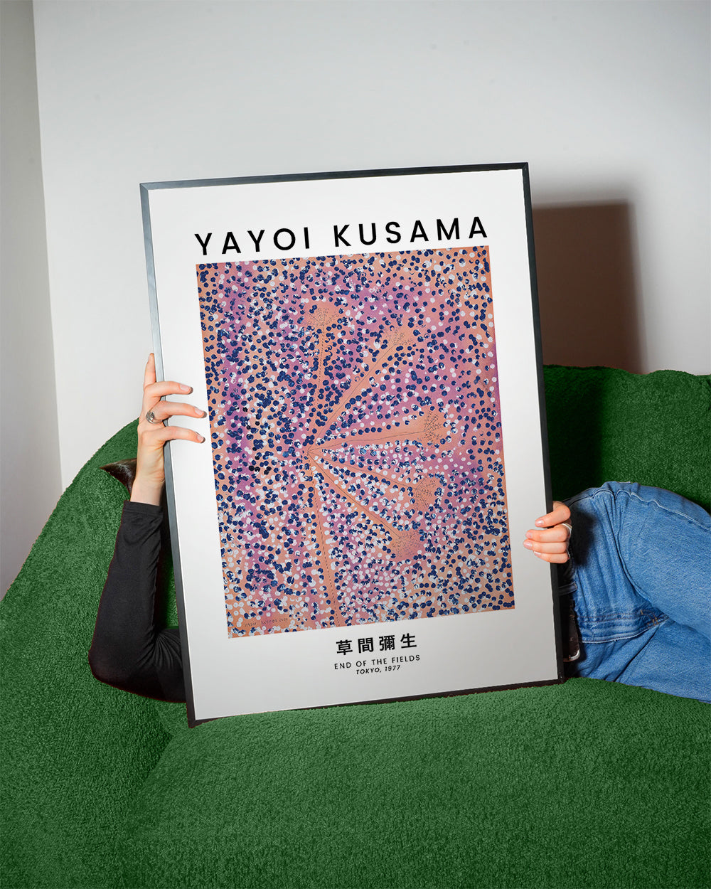 Illustrationsposter japanskt prickmönster