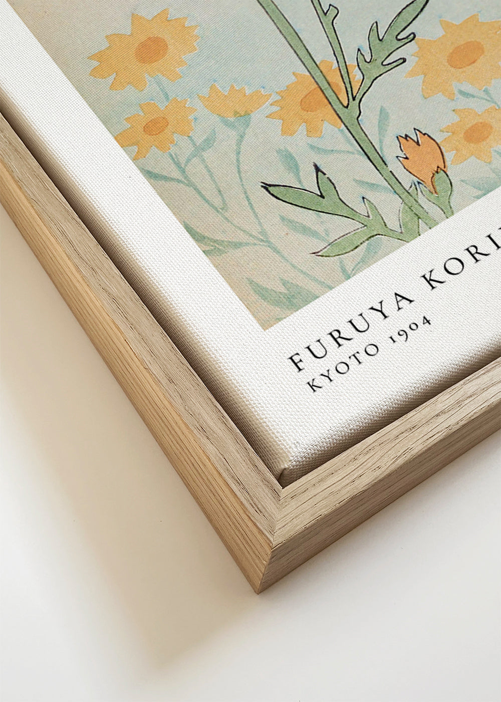 Botanisk tryck japanska gula blommor