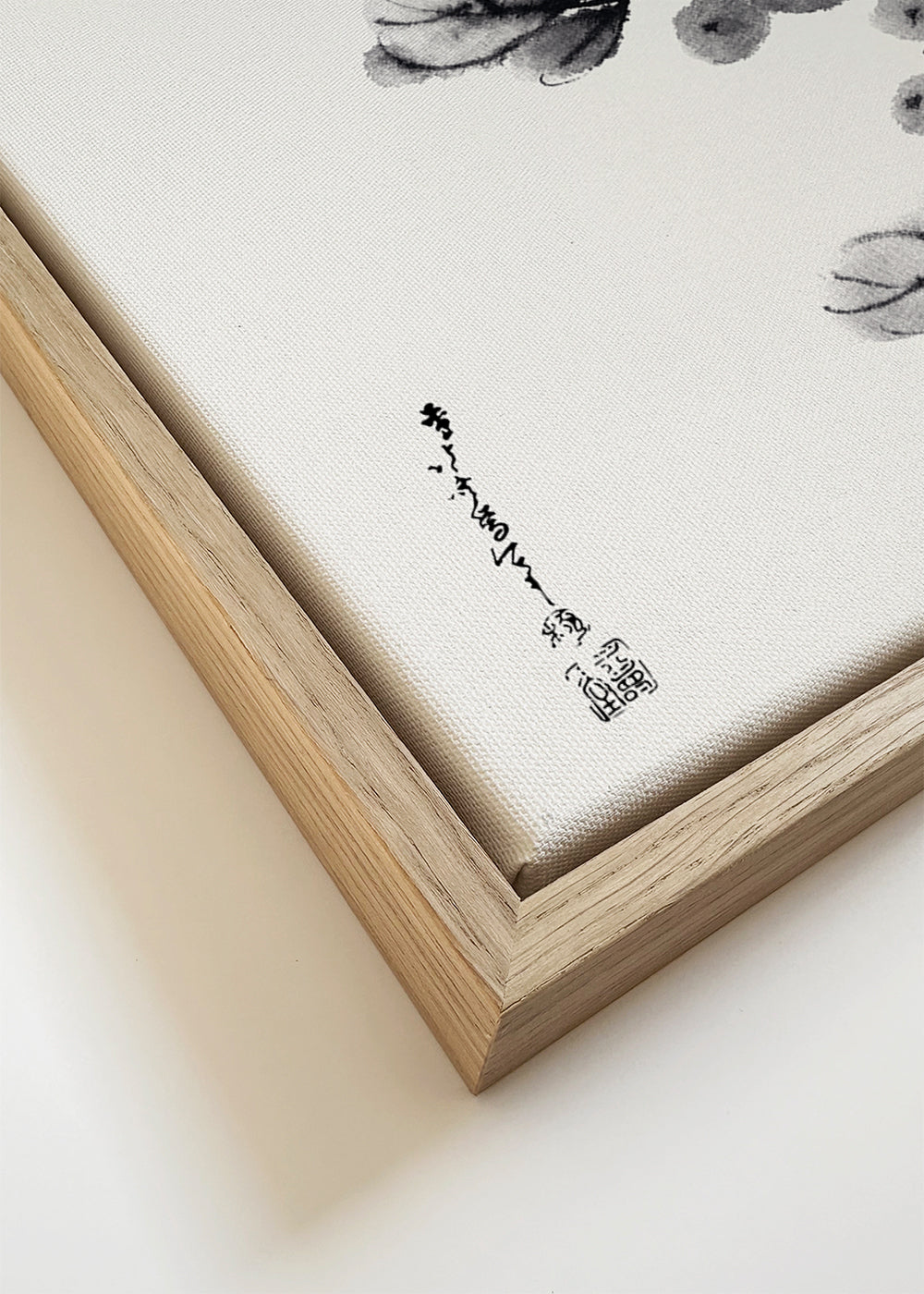 Botanisk poster Hokusai: bärkvist i bläck