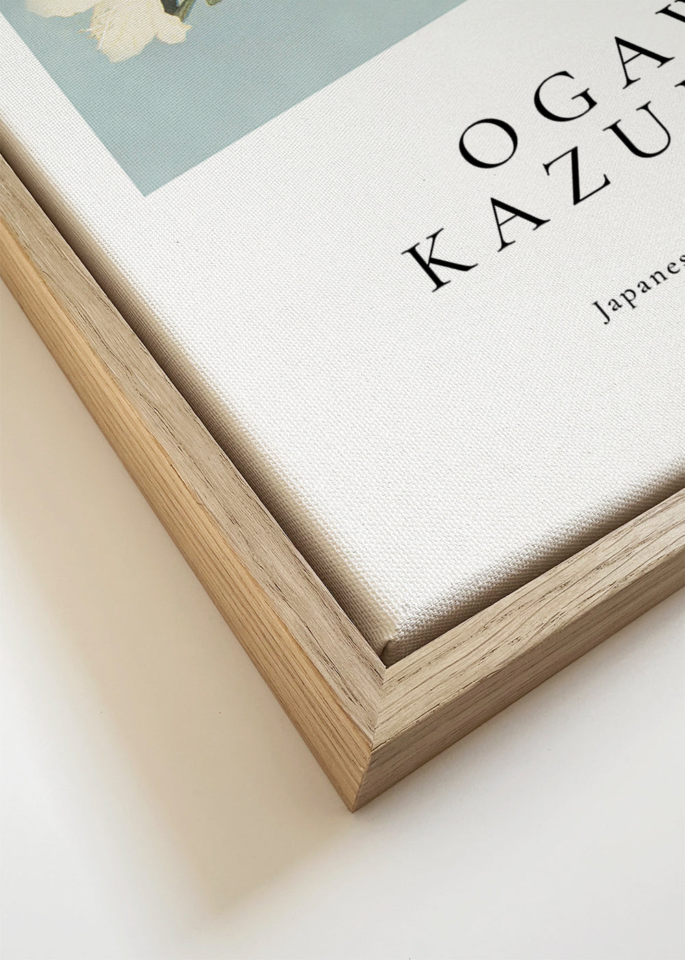 Botanisk poster: japanska azaleor på blått