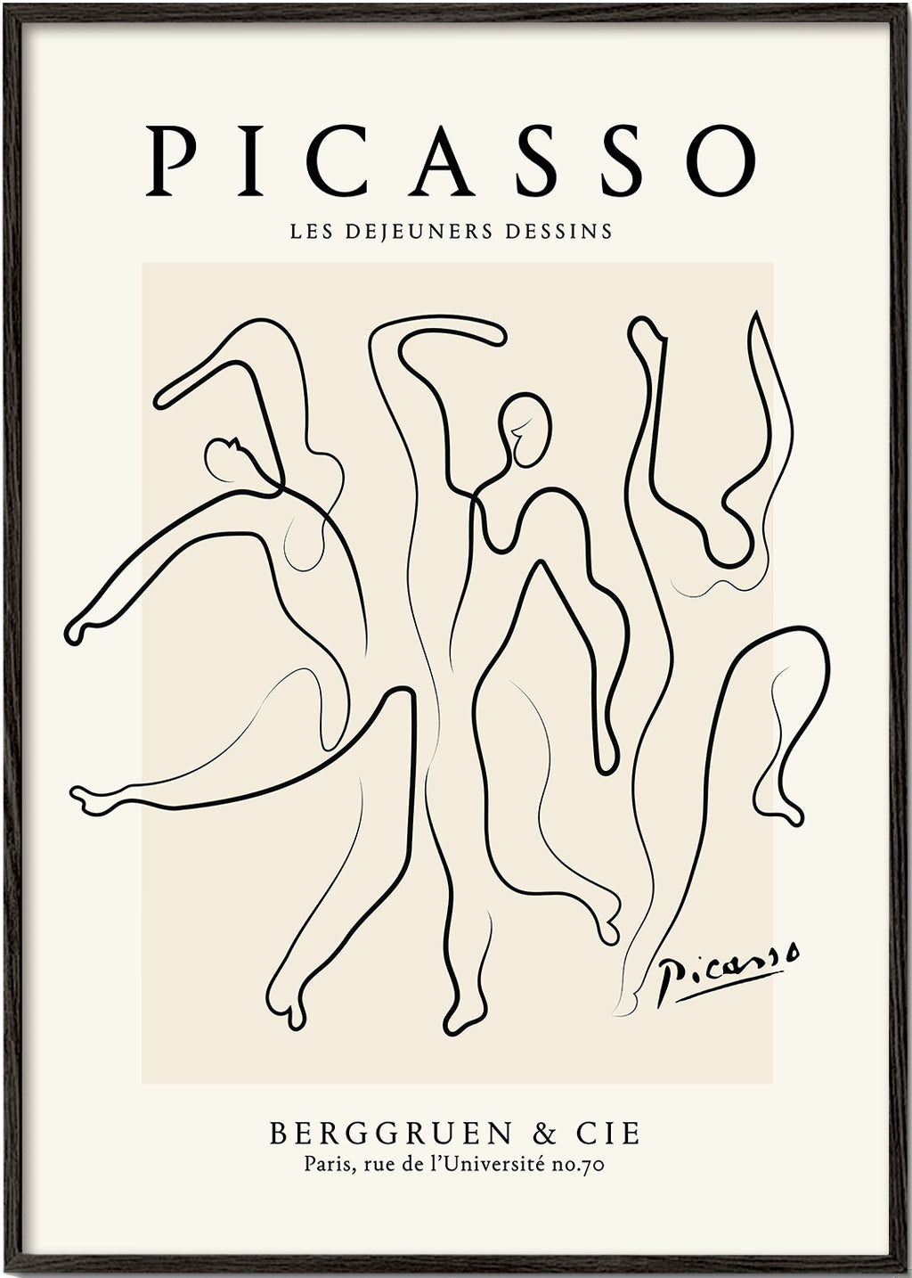 Illustration med kontinuerlig linje i Picassostil